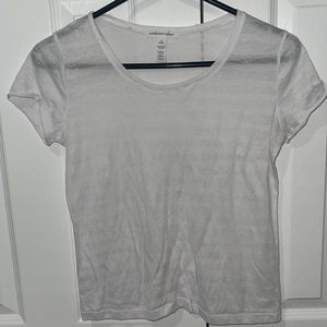 sheer white t shirt!